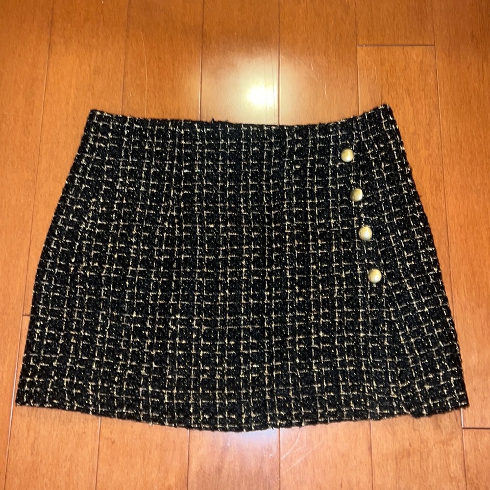 Twill mini skirt